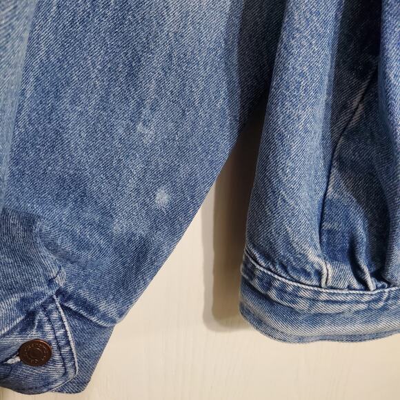 Vintage Cherokee by California Denim Jacket Retro 80's Two Tone Denim Y2K Medium - Picture 13 of 15